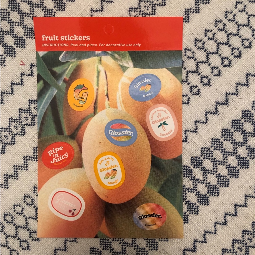 Glossier Limited Edition Fruit Stickers